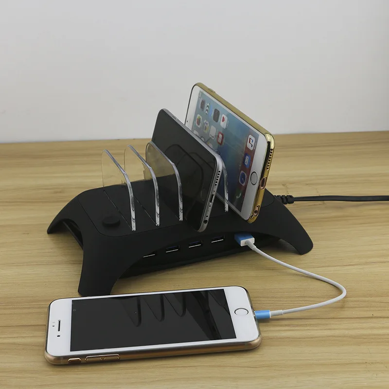 Универсальная съемная USB Настольная зарядная док-станция 5 портов 2,4 а USB зарядное устройство порт для мобильного планшета для iphone dg samsung huawei