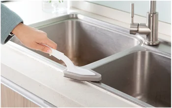

1pcs Triangular emery brush Non Stick Oil Strong Decontamination faced Kitchen Bowl Washing Cleaning Cloth Towel PP Emery Sponge