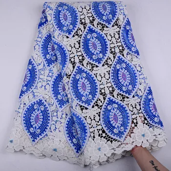 

High Quality Rhinestones Milk Silk Lace Fabric For Women Clothes Materials High Quality African Tulle Lace Fabric A1526