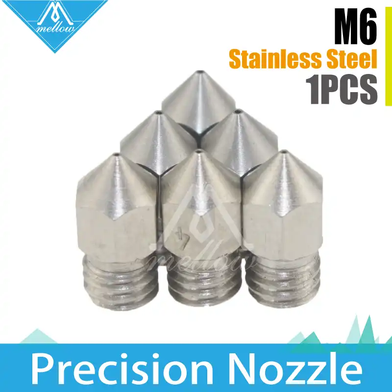 MK8 Steel Extruder Nozzle 0.2 0.3 0.4 5 1.75mm CR-10 Ender 3D PRINTER PART M6 UK