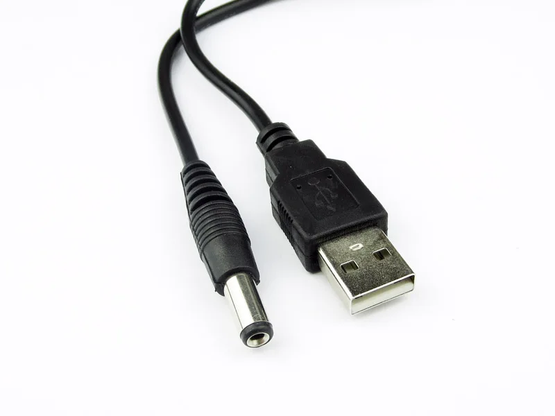 Кабель 80 см с USB портом на DC 2 0 5 3 4 ММ В Цилиндрический разъем кабель питания черный