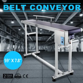 

Auto Power Slider Bed PVC Belt Electric Governor Conveyor Stainless Steel 150x20cm