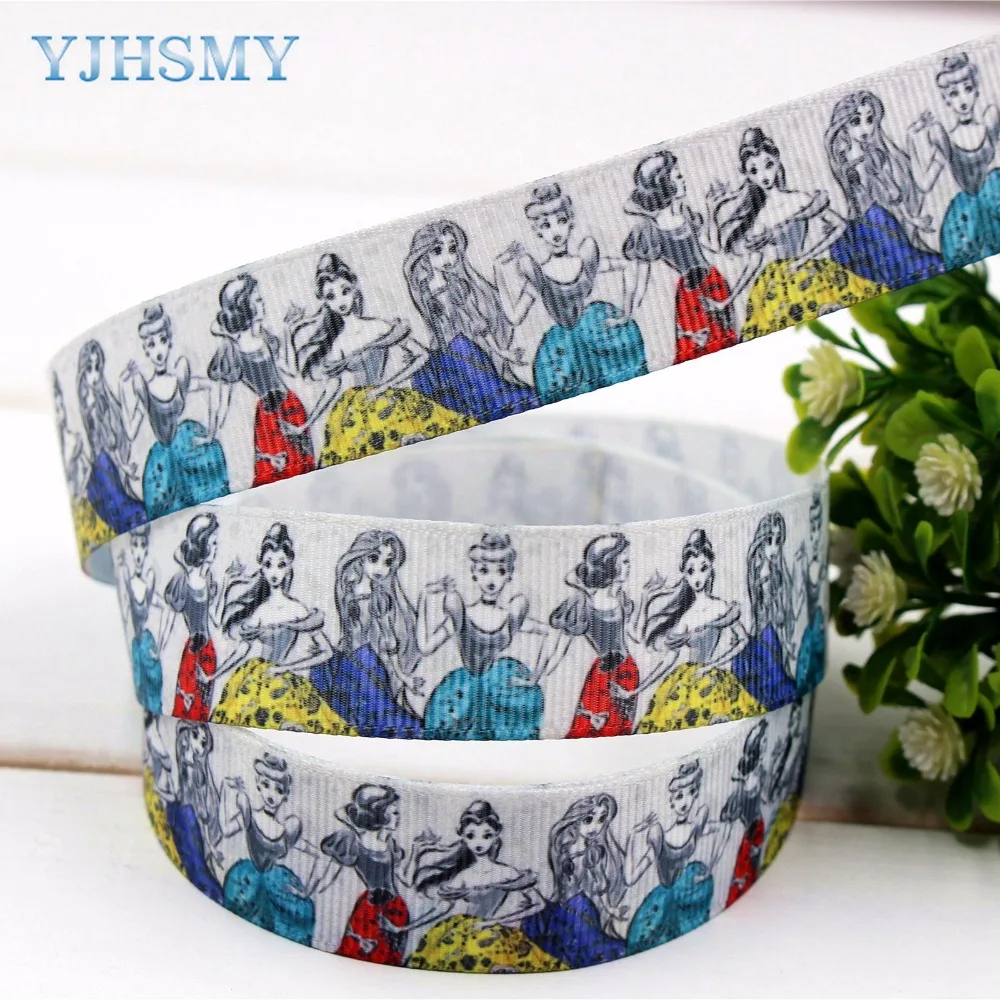 YJHSMY 173216 22 мм 10 ярдов мультфильм ленты термопечать grosgrain Свадебные аксессуары DIY