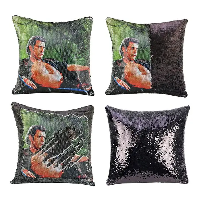 Jeff Goldblum topless sequin pillow 