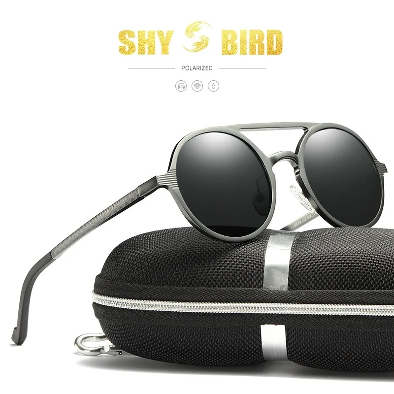 SHYBIRD Ретро Винтажные алюминиевые поляризованные солнцезащитные очки стимпанк Солнцезащитные очки мужские и женские модные очки оттенки