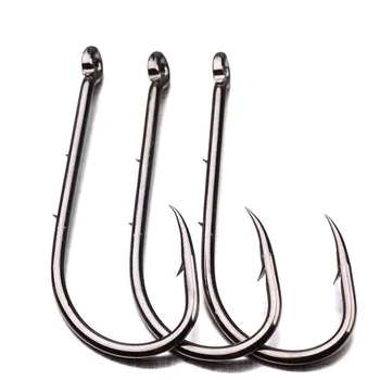 

10 Pcs/ lot Carbon Steel Fishing Handle Hooks Big Hooks For Legs Single Hook Handles Barbed Hook for Soft Fishing Lure FD73