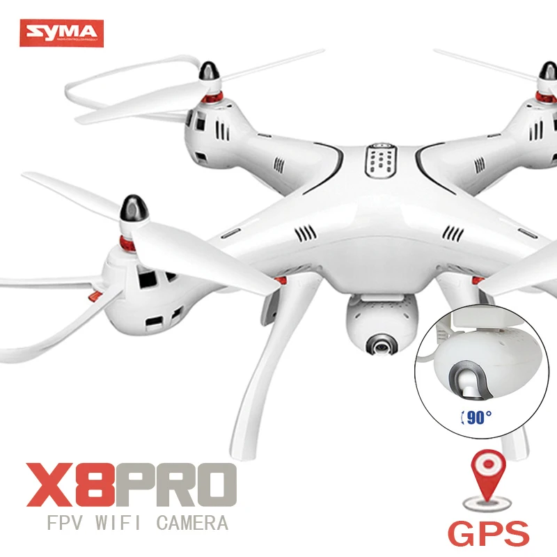 SYMA X8PRO gps Дрон WI-FI с видом от первого лица 720P HD Камера или в режиме реального времени Карманный Дрон для селфи 6-осевой стабилизацией высоты RC игрушки RTF подарок