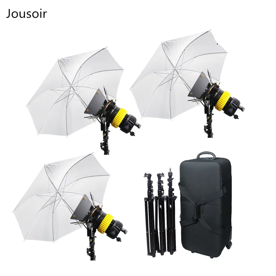 

Professional 3x80W LED V-lock Power+3 Stand +Umbrellax3 Bi-color High CRI Spotlight For camera video lighting CD50
