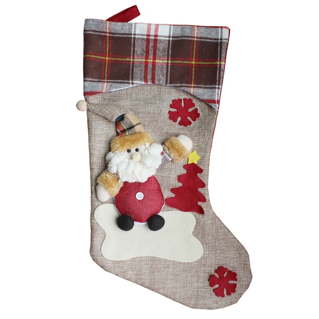 large christmas stockings gifts high grade cloth art the old hang xmas gift decoration for tree - Large Christmas Stocking large christmas stockings gifts high grade cloth art the old hang xmas gift decoration for tree - Large Christmas Stocking