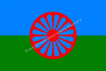 

Gypsy Flag Romani people Flag 150X90cm (3x5FT) 120g 100D Polyester Double Stitched High Quality Banner Ensign Free Shipping