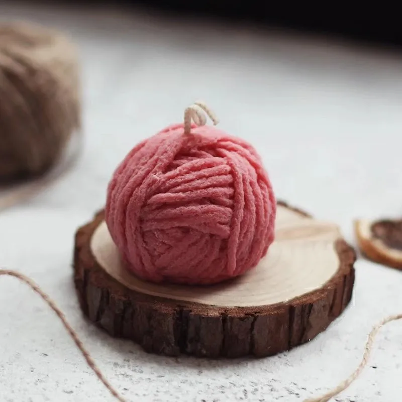 

Knitting Wool Ball Silicone Wax Candle Mold Candle Mould Form DIY Gypsum Plaster Molds Soap Silicone Molds For Candle Making