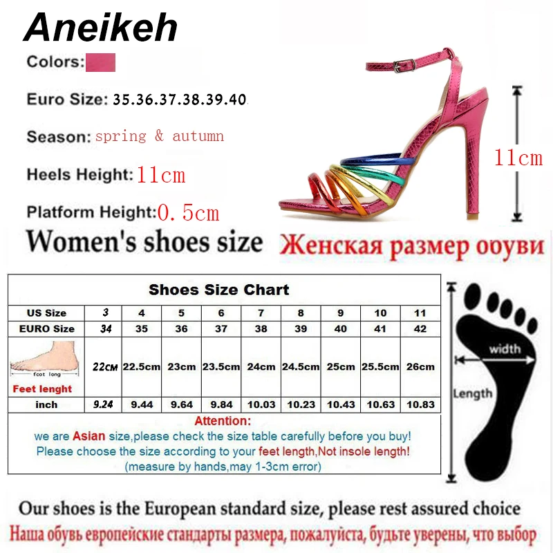 Aneikeh/ г.; Летние сандалии-гладиаторы; пикантные туфли на высоком тонком каблуке; женские повседневные босоножки с пряжкой; женская обувь; Размеры 35-40