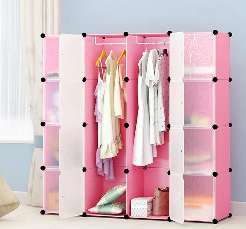 Prwman Furniture Clothes Wardrobe Diy Modular Shelving Simple