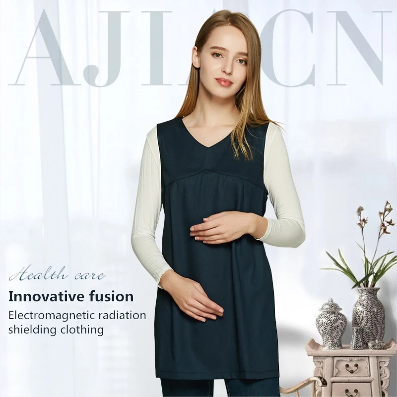 

Ajiacn Genuine electromagnetic radiation shielding pregnant women tank top anti-radiation copper fiber washable dress