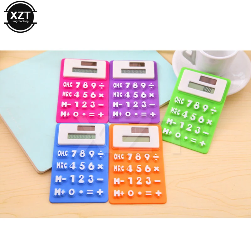 

1PC New Handheld Silicone Scientific Calculator Foldable Pocket Calculator Solar Calculators for School Meeting
