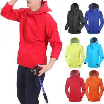 

Men's Thin Single-Layer Jacket Outdoor Sports Waterproof Windproof Hooded Jacket Coat