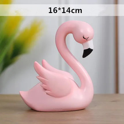 171233 Креативная фигурка из смолы розового фламинго для девочки Ins Hot Animal, домашний декор, подарки для девочки, подарки для рукоделия - Цвет: 171233