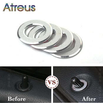 

Atreus 4pcs Car Door Lock Pin Covers Stickers For Mercedes Benz E GLK GLS Class W212 E200L E260L E300L E320L E400L Accessories