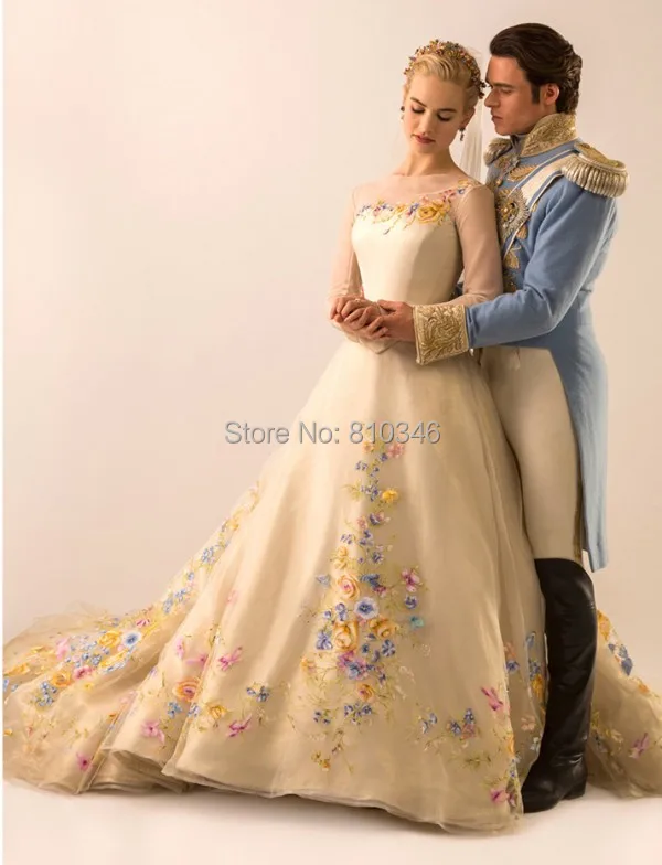 Hot sale! The movie Cinderella original style A line cinderella carriage  wedding dresses 2015|dress wedding|wedding slipperwedding dress tea length  - AliExpress