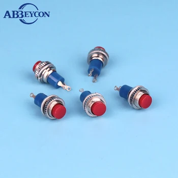 

IP40 DS-314 12VDC Red Mini OFF-(ON) 10MM 0.5A Doorbell Push Button Switch