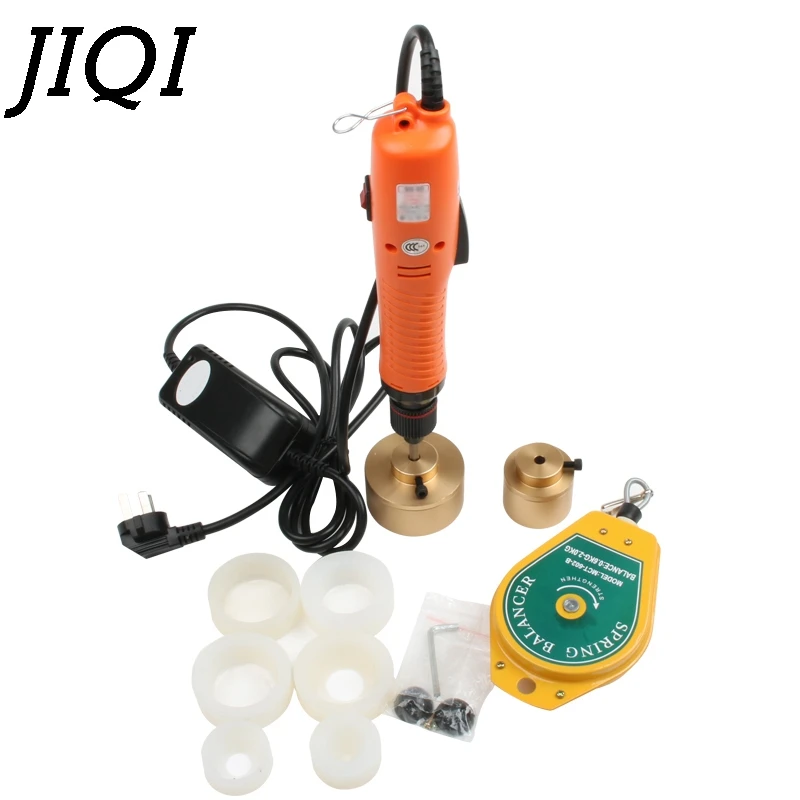 JIQI 10-50MM Handle Automatic Electric Bottle Capping Machine Plastic Bottle Essential Oil Cap Screwing Sealing Capper 110V 220V