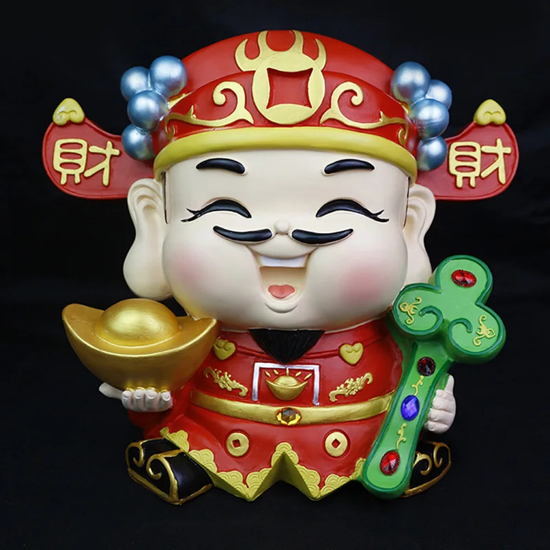 

God of wealth Ornament Mammon Piggy bank Extra large Resin open for business gift shop Inviting money living room decoration