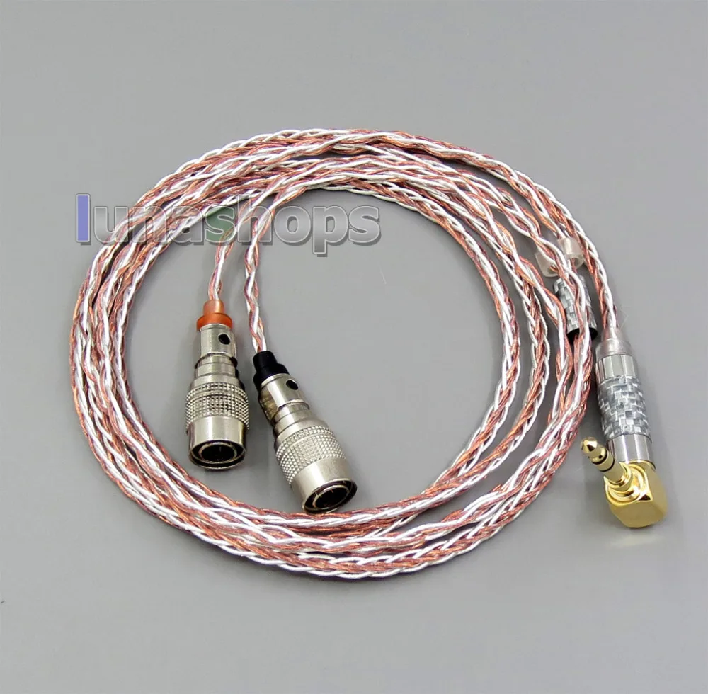 

Pure Silver Plated 7N OCC XLR Headphone (8*100cores)Earphone Cable For Mr Speakers Ether Alpha Dog Prime LN006257