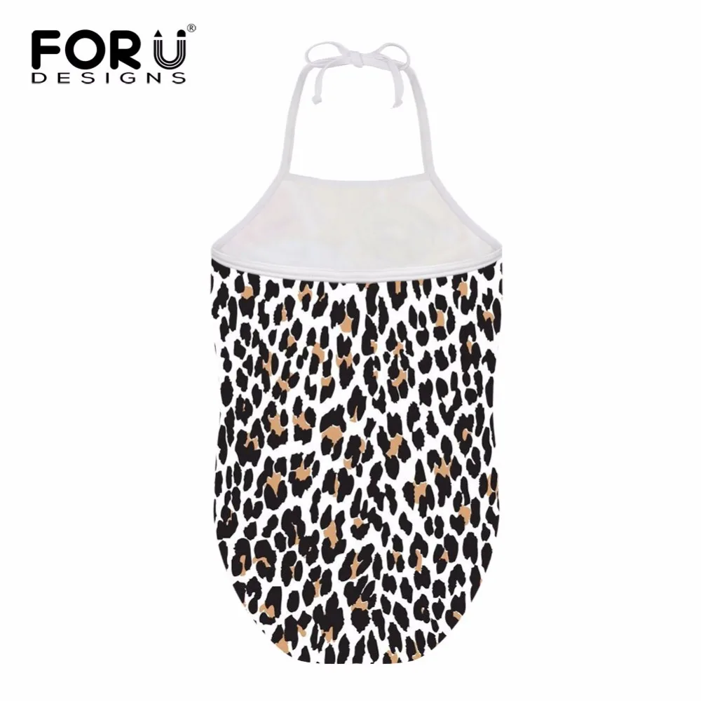 FORUDESIGNS/цельный купальный костюм для девочек детский Забавный Леопардовый с 3D