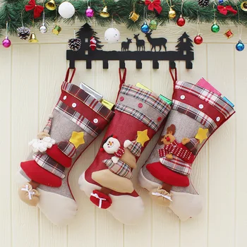 

Christmas Sock Shape Candy Bag Gift Bag Christmas Stockings New Year's Products Storage Bag Xmas Tree Decor Hanging Ornaments
