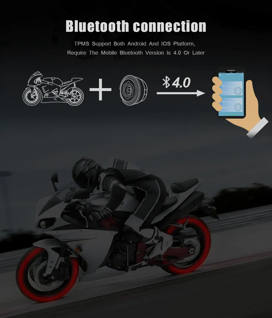 Система контроля давления в автомобильных шинах TPMS Bluetooth датчик для Android/IOS для мотоцикла/автомобиля TPMS датчик давления в шинах монитор