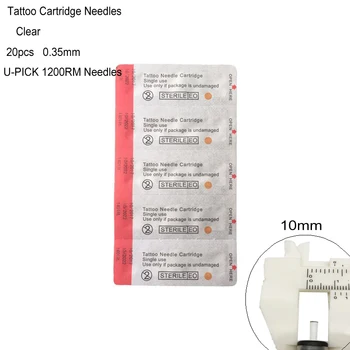 

Pro Tattoo Needles Cartridge 20pcs Clear Needles Round Magnum Mixed Sized 1205RM Tattoo Needles Drop Shipping