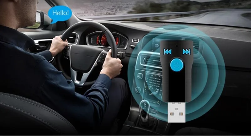 K беспроводной автомобильный комплект Jack Bluetooth приемник адаптер 3,5 мм AUX Выход MP3-плеер Поддержка sd-карты громкой связи для iPhone Android MP3