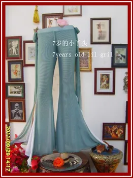 

Transparent thin Double-Layered Tribal Belly Dance sharp flare Pants with tape CW01-07