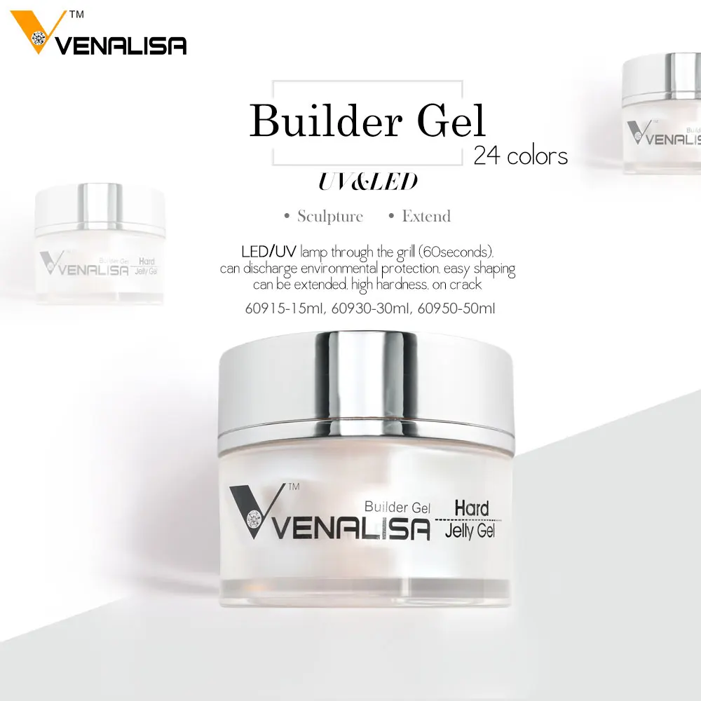 #60930 Venalisa Hard Jelly Gel CANNI Supply Bulk Pack Camouflage Gel Soak Off UV LED Poly Gel Extension Long Lasting Nail Gel