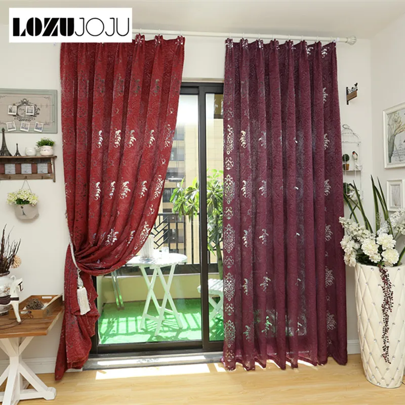 

LOZUJOJU 1 piece luxury Tulle design bedroom coffee curtain kitchen curtain colorful nice curtains for living room curtain