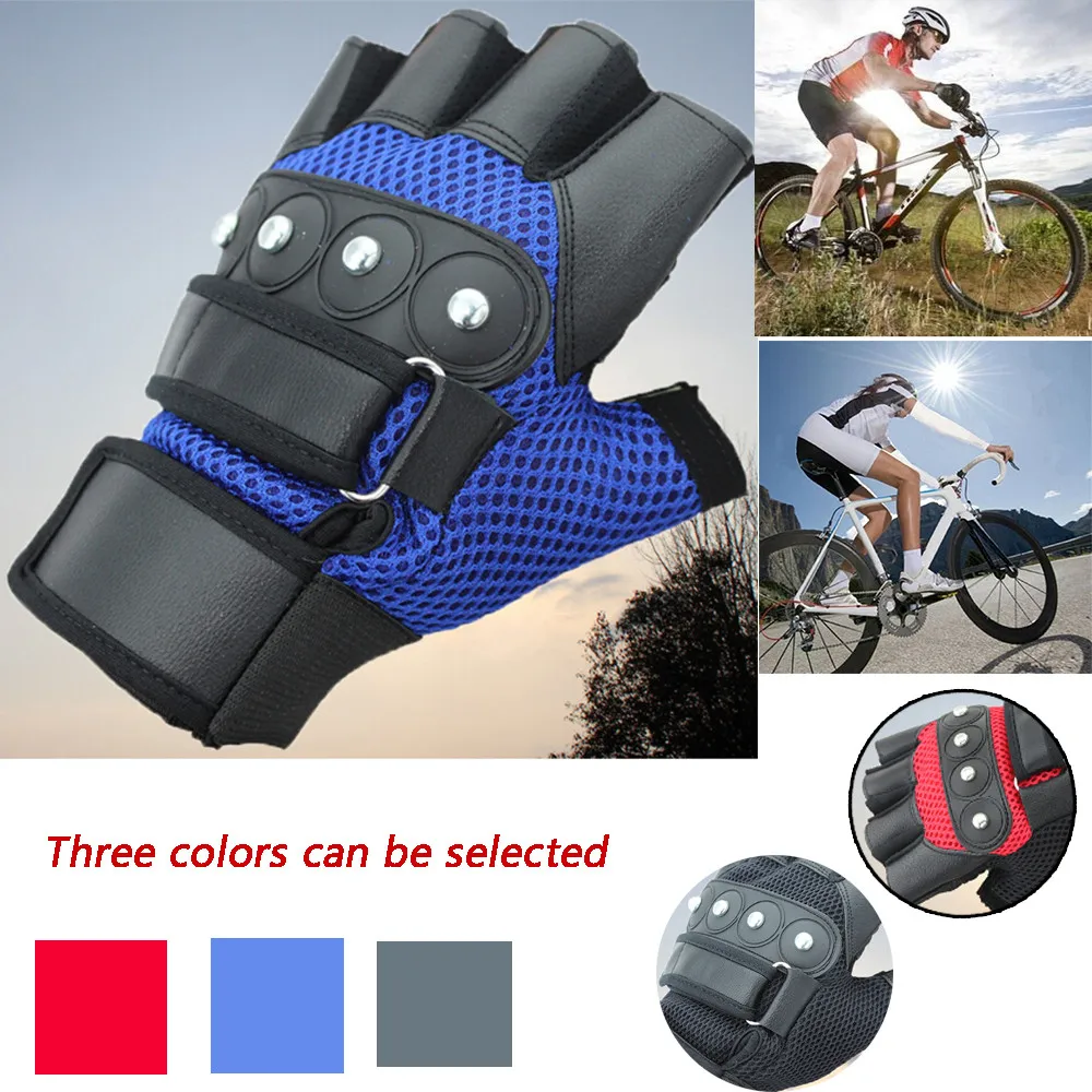 Велоспорт пот сетки Открытые велосипедные перчатки Супер истиранию ладони Прихватки для мангала Велоспорт на открытом воздухе Регулируемый пальцев Прихватки мангала D401