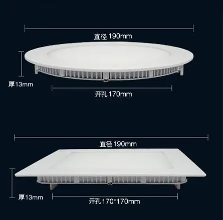 AC85-265V квадратная затемнения 15 Вт светодиодный потолочный светильник алюминиевая панель утопленные потолочные светильники домашние крытые светильники и освещение