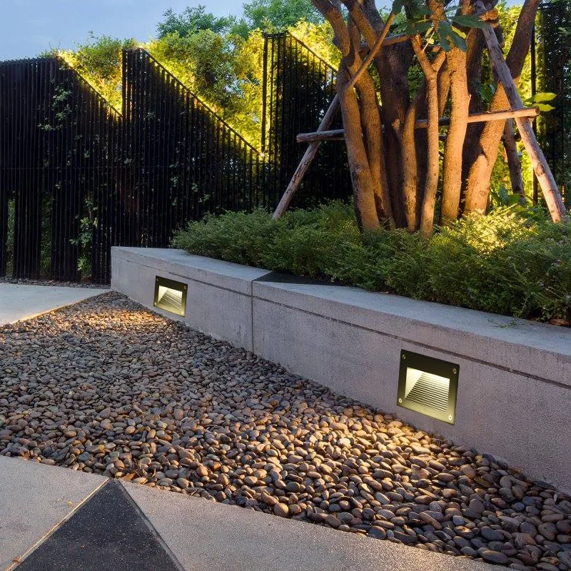 Outdoor Waterproof LED Wall Lamp buried lamp 5W7W10W embedded footlights LED step lights Garden Spotlight AC85-265V
