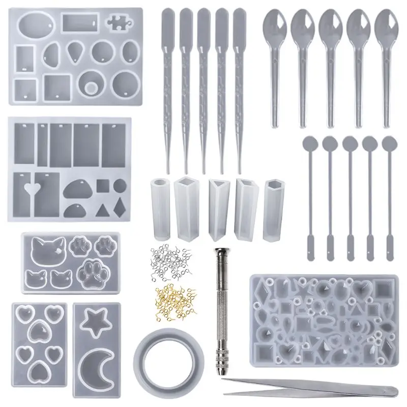 DIY Jewelry Casting Tools Silicone Mold Set Epoxy Resin Kit Handmade