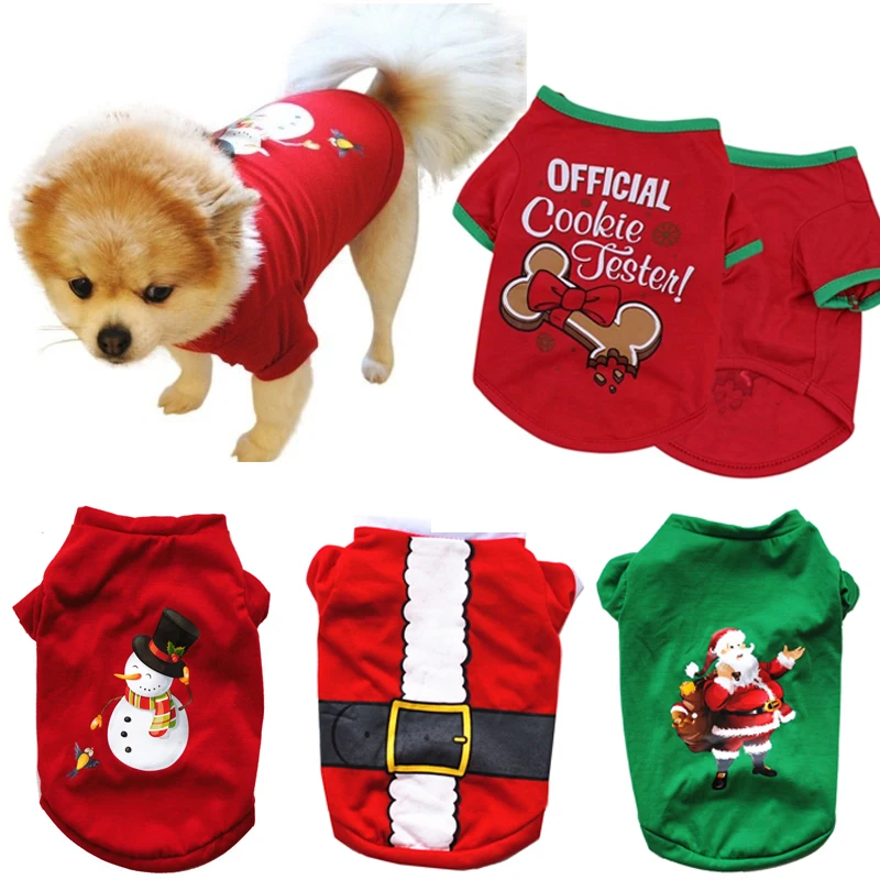 1pc Doggy Costumes Christmas Santa Dog Clothes Pet Apparel Dog Winter