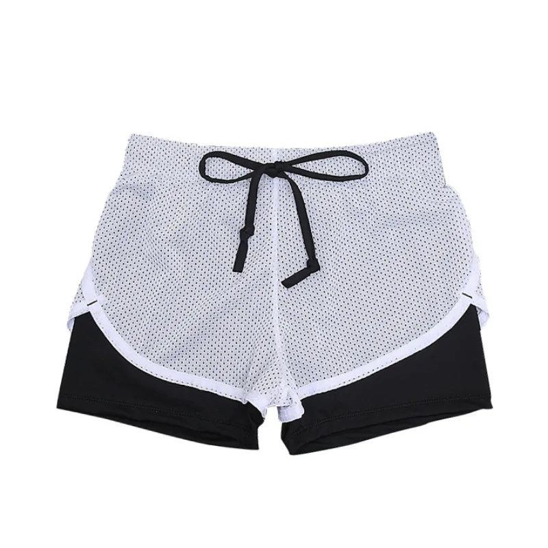 Cosy Women Quick Dry Cotton Mesh Short Workout Two Layer