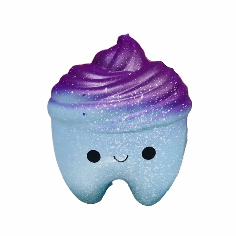 Jumbo поддельные милые Звездные Синие зубы украшения Squeeze осыпаются Fusion Kawai