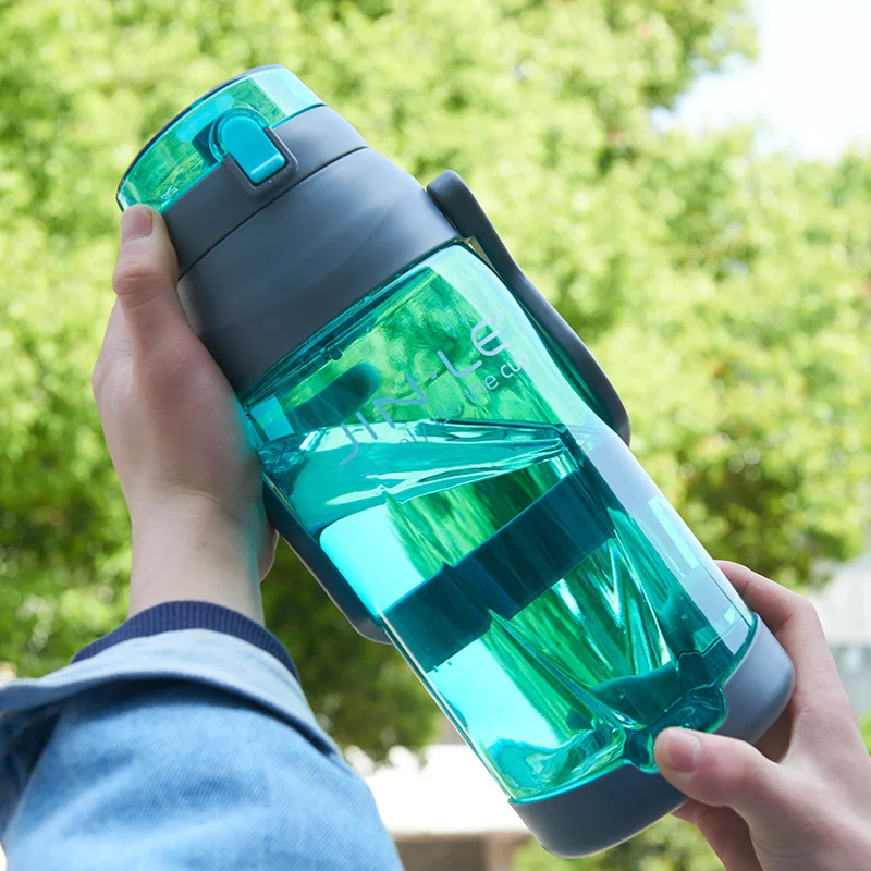 

ENERGE SPRING Large-capacity outdoor transparent plastic cup heat-resistant space cup with handle creative leisure travel bottle