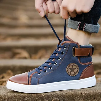 

2020 New Fashion Warm Fur Winter Men Boots Man New High Top Canvas Casual Boots Men High Quality Autumn Leather Footwear