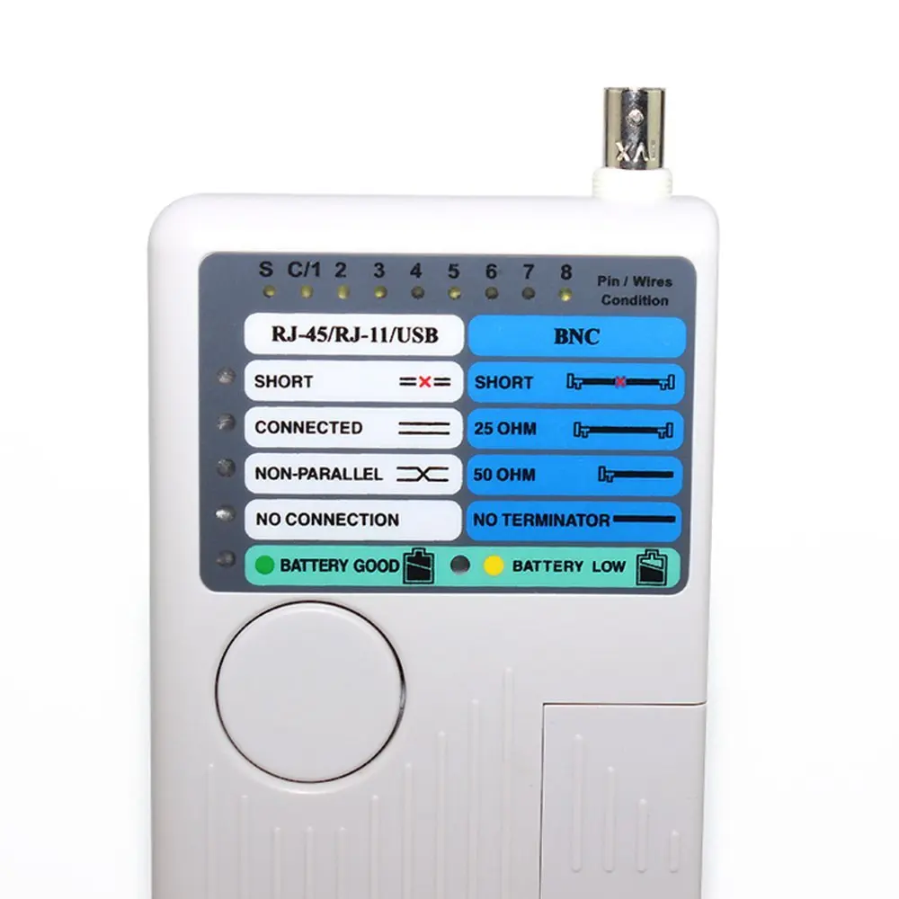 Professional Multi Function 4 In 1 Network Cable Tester RJ45/RJ11/USB/BNC LAN Cable Cat5 Cat6 Wire Tester — view 5