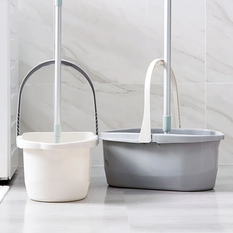 mop cleaning barrel thickening portable plastic flat mop bucket