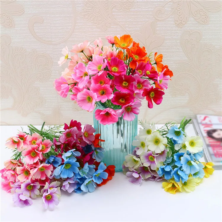 Artificial Flowers Coreopsis Bouquet Silk For Wedding Home Party Decoration Festival Decor Fake | Дом и сад