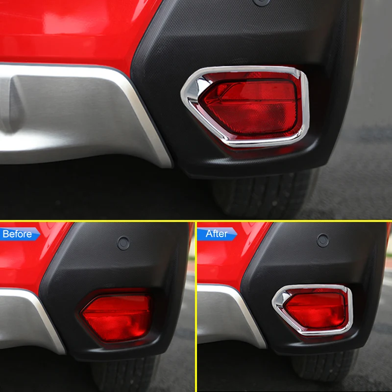 

Car Front Rear Fog Light Lamp Strip Trim Cover Bezel For Subaru XV Crosstrek 2017 2018 2019 ABS Chromium Car-Styling Accessories