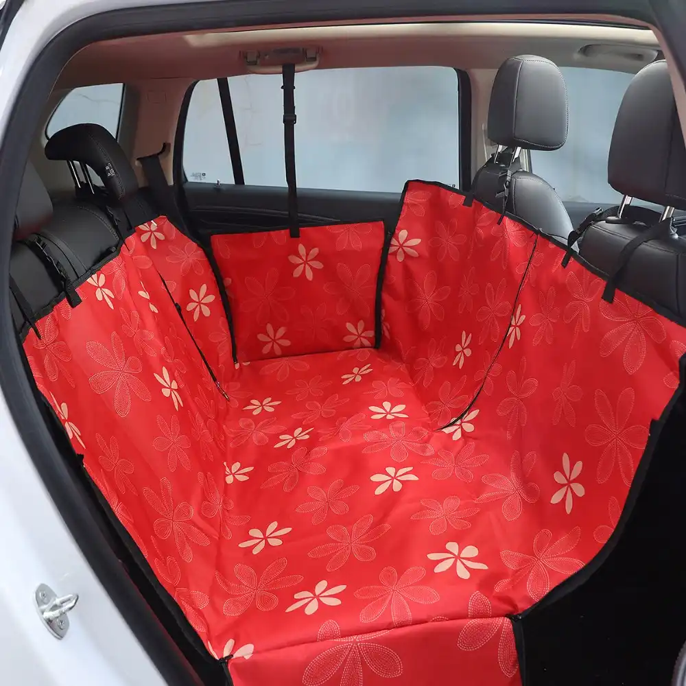 Oxford Fabric Paw Pattern Car Pet Seat Covers Waterproof Back