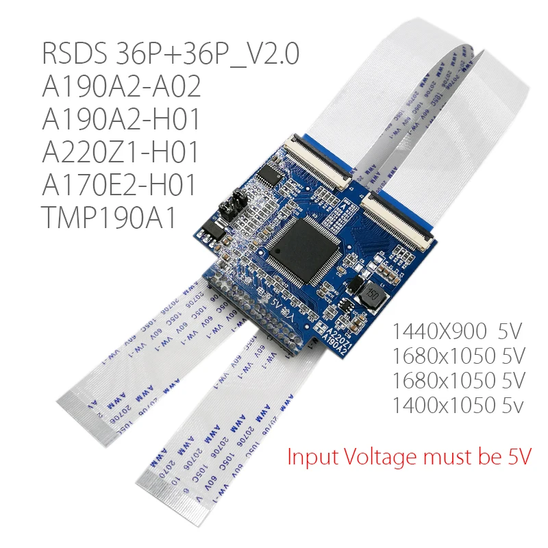 

RSDS_S3_V2.0 36P 0.5 FFC LVDS to RSDS Signal Transform Adapter Board Conversion Card for A190A2 A220Z1 A170E2 TPM190A1 19/22